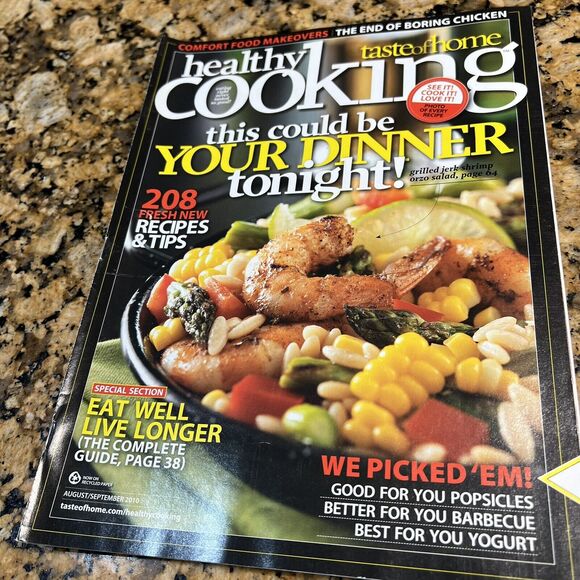 Lot of Taste of Homes Healthy Cooking Recipe Magazines 2010 Back Issue Set Of 6 - Picture 10 of 16